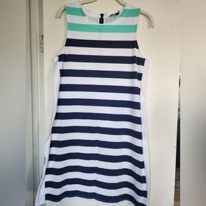 Vineyard Vines, Small, Navy, white, aqua stripes summer dress